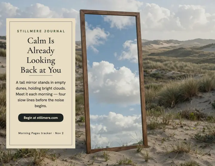 Stillmere Journal dunes mindfulness flyer: mindfulness flyer template