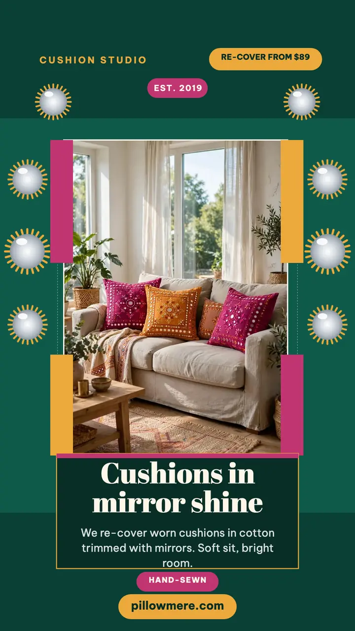 Pillowmere cushion re-cover mirror story template