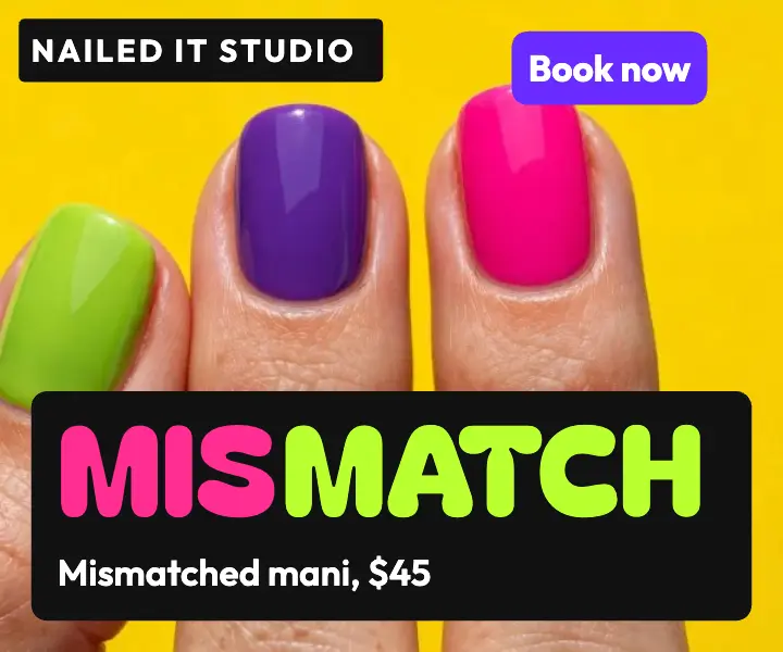 Nailed It mismatched mani glam ad template