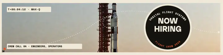 Orbital Flight Systems hiring banner template