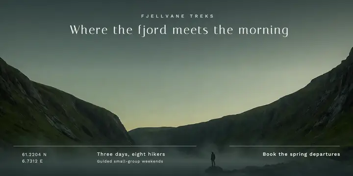 Fjellvane Treks fjord weekends X post, misty template