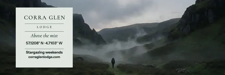 Corra Glen Lodge misty header template