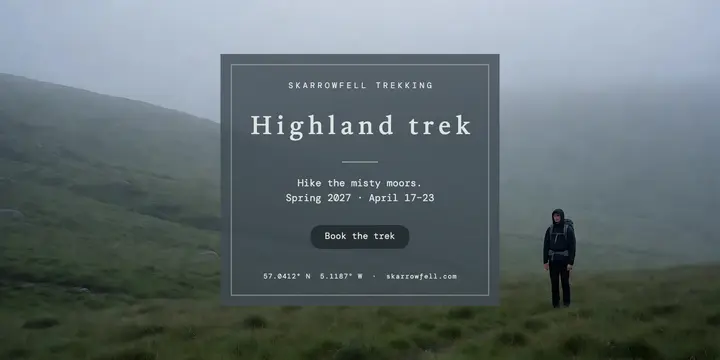 Skarrowfell highland trek misty highlands post template