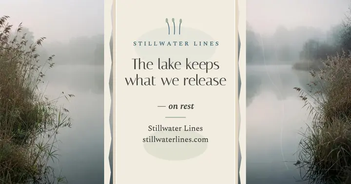 Misty lake quote post, Stillwater Lines template