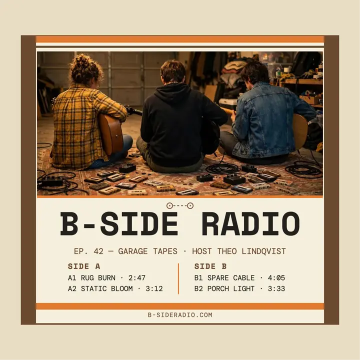 B-Side Radio garage tapes cassette cover template