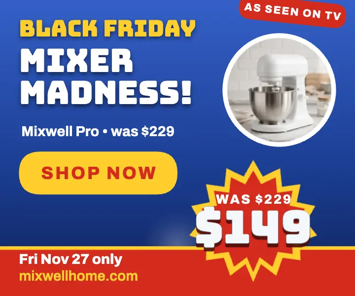 Mixwell Black Friday mixer burst ad template