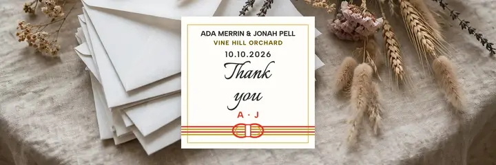 Ada and Jonah mizuhiki thank-you header template