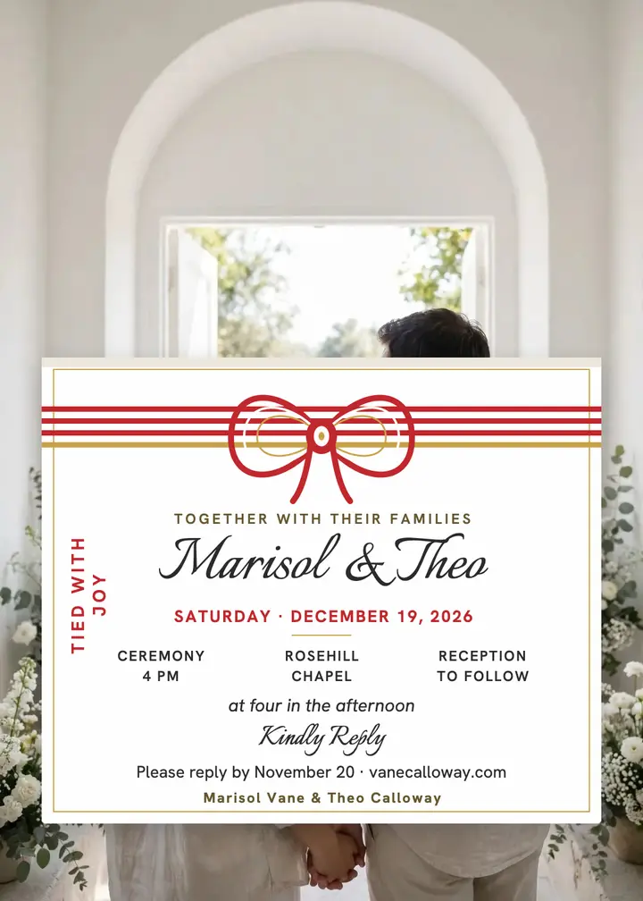 Marisol and Theo mizuhiki invitation template