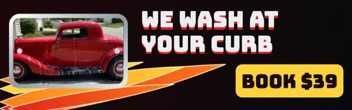 Curbly mobile car wash hot-rod flames banner ad template