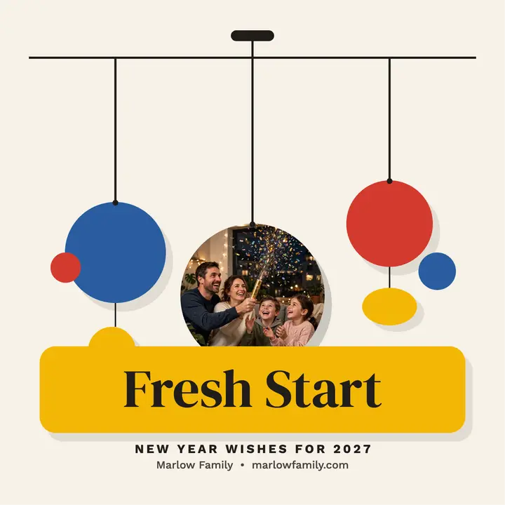 Marlow Family New Year wishes mobile cover template
