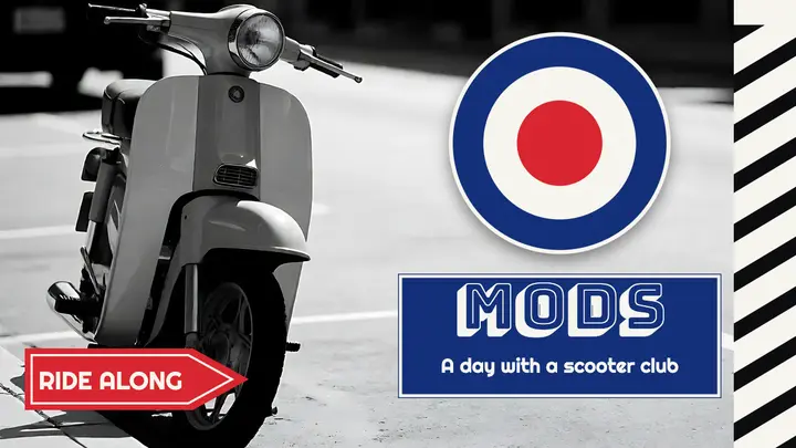 Mods scooter club vlog thumbnail template