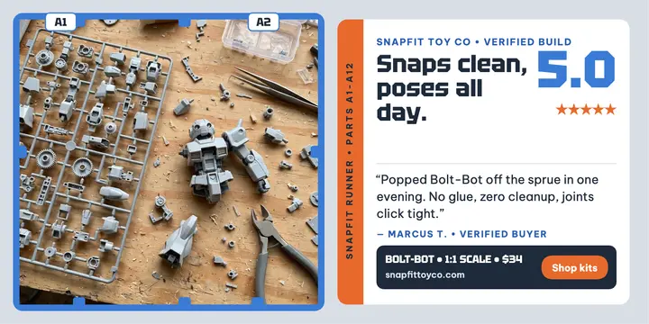 Snapfit robot kit customer review post template