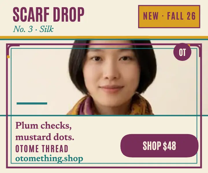 Otome Thread scarf drop ad template