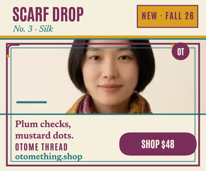 Otome Thread scarf drop ad template