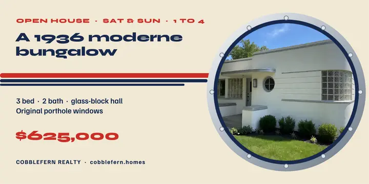 Cobblefern Realty moderne bungalow open house post template