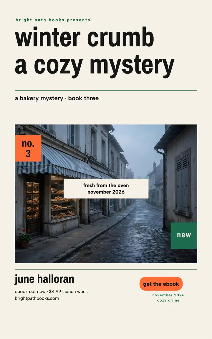 Winter Crumb cozy mystery ebook launch template