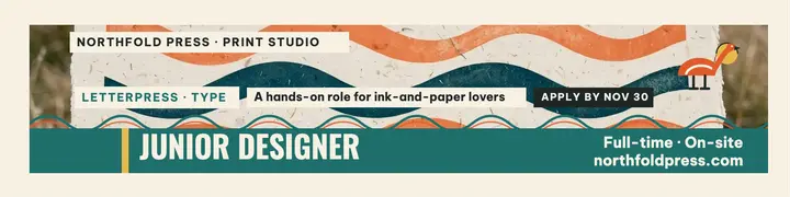 Northfold Press junior designer hiring banner template