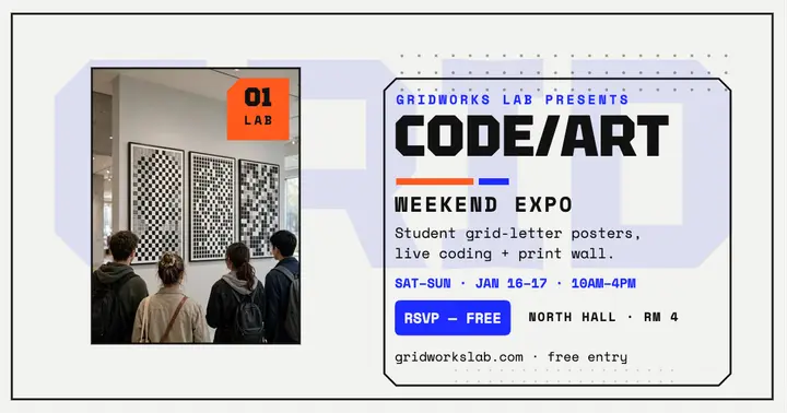Gridworks Lab code art expo post template