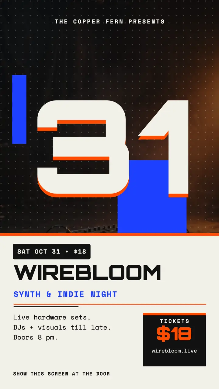 Wirebloom synth night story template