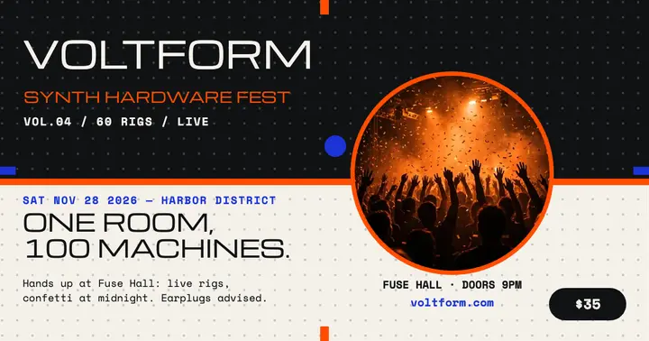 Voltform synth fest poster template