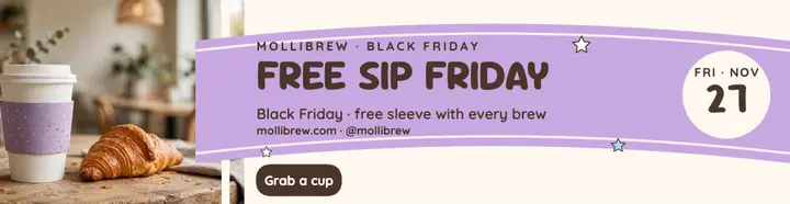 Mollibrew Black Friday sleeve billboard template