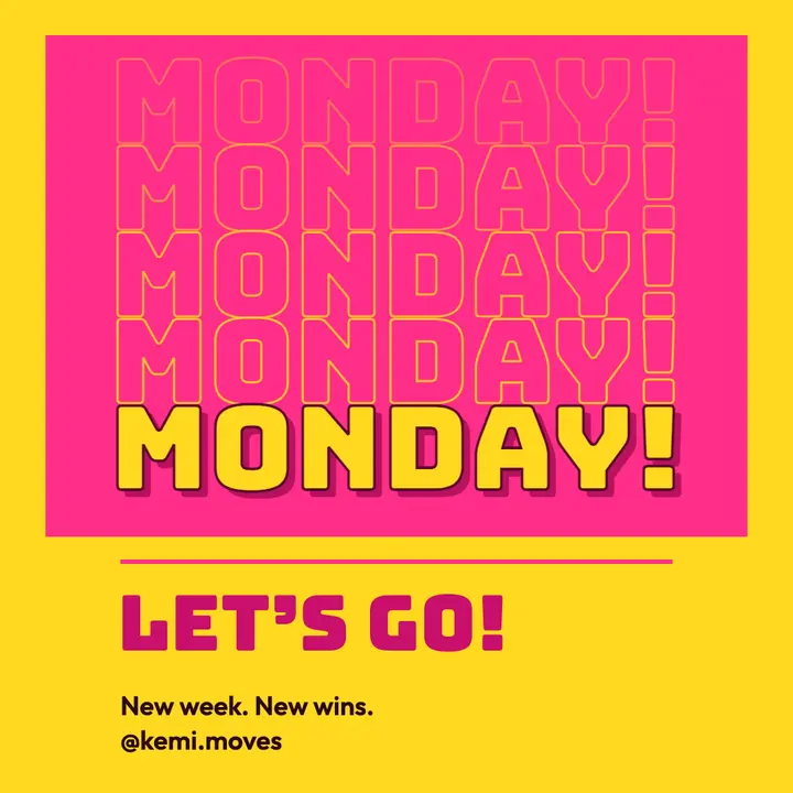 Monday stacked type post template