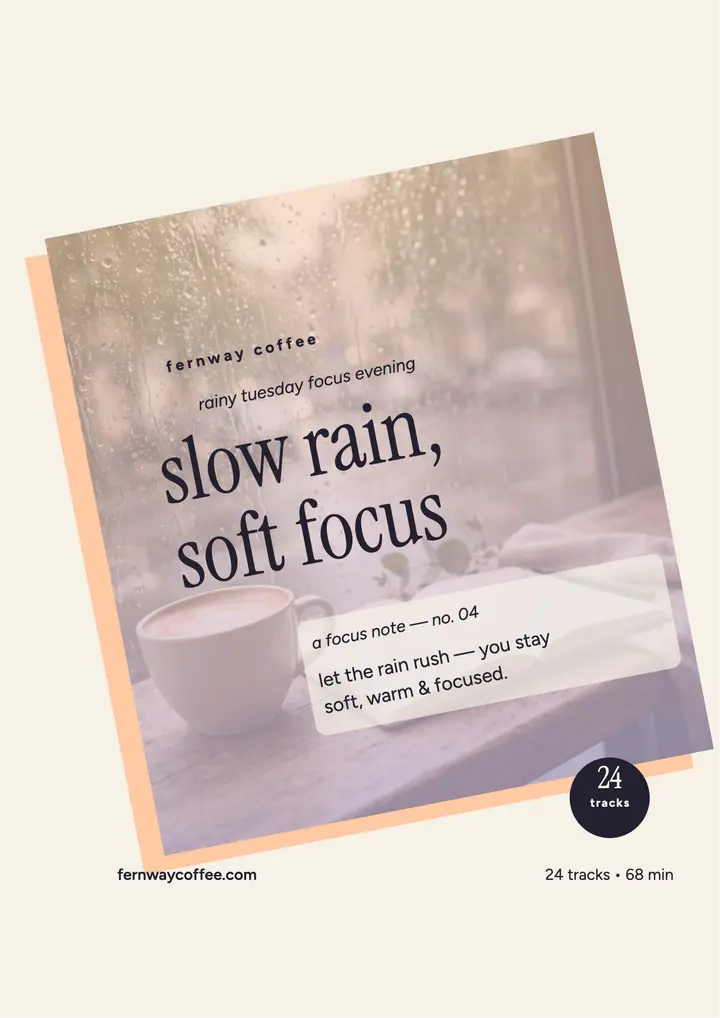 Fernway rainy focus quote flyer template