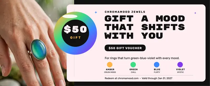 Chromamood Jewels mood ring gift voucher template