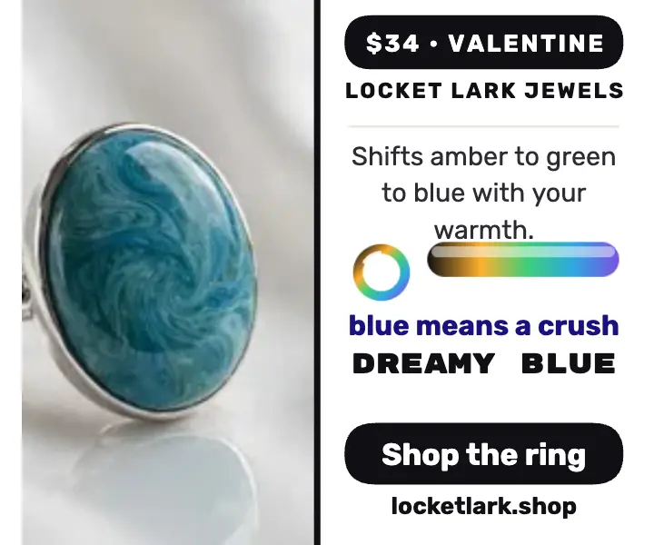 Locket Lark mood ring Valentine ad template