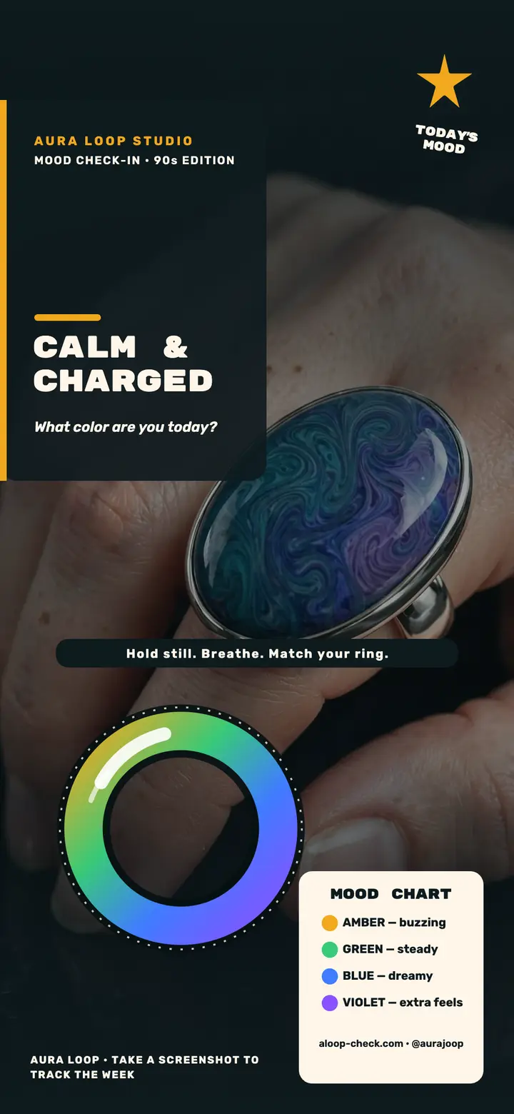 Aura Loop calm and charged wallpaper template