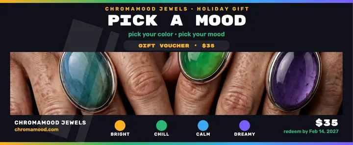 Chromamood mood ring gift voucher: mood ring gift voucher template