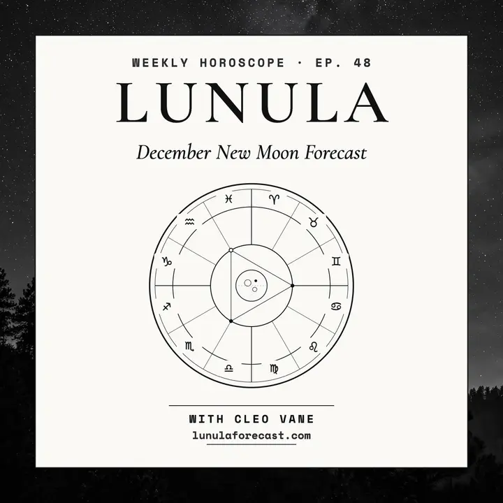Lunula December moon horoscope cover template