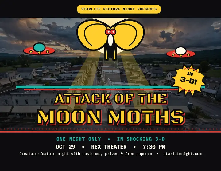 Starlite Moon Moths B-movie launch template