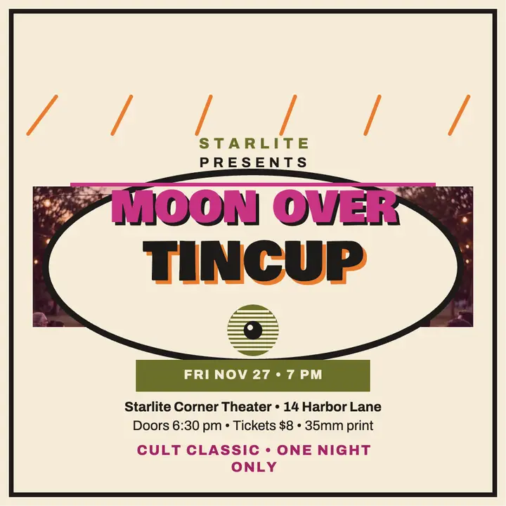 Moon Over Tincup movie night poster template