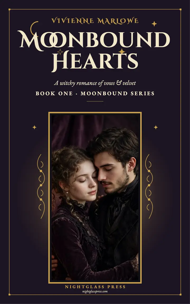 Moonbound Hearts witchy romance cover template