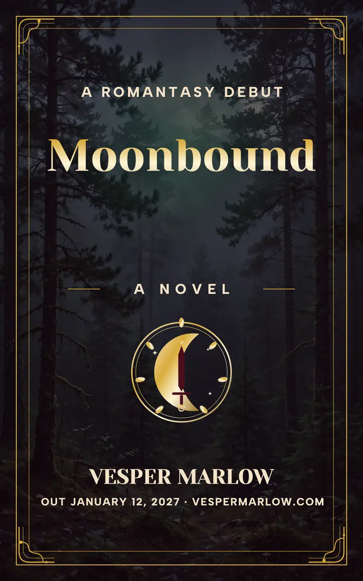 Moonbound romantasy ebook cover template