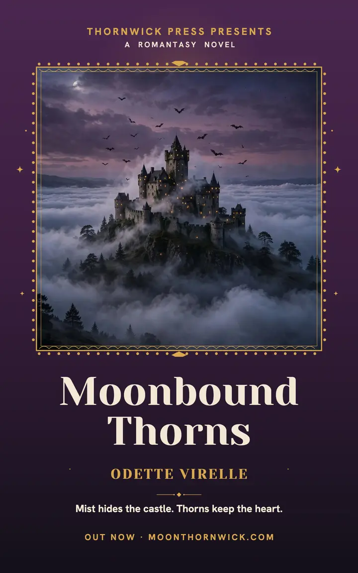 Moonbound Thorns romantasy cover template