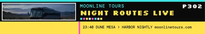 Moonline night routes LinkedIn cover: night bus linkedin cover template