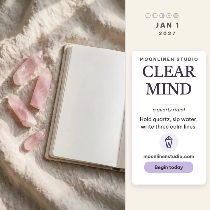 Moonlinen crystal wellness post template