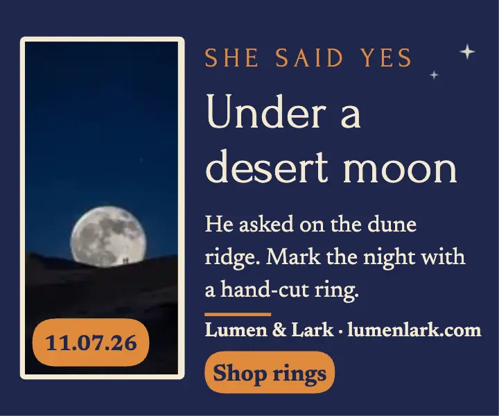 Moonlit engagement jeweler ad template