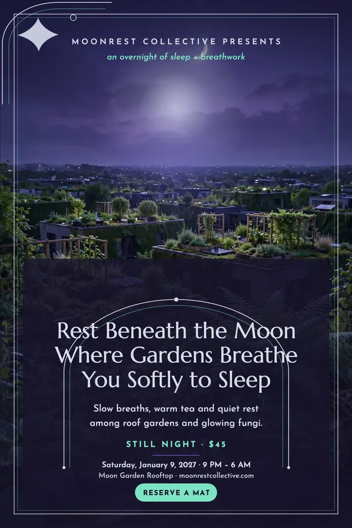 Moonrest Still Night moonlit rest poster template