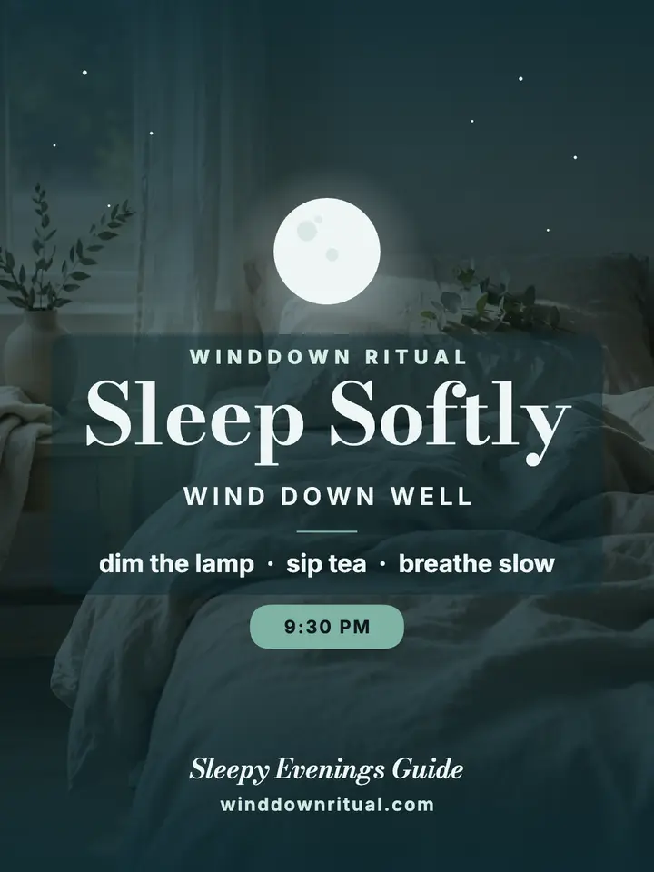 Moonlit rest routine portrait template