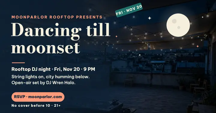 Moonparlor moonlit rooftop DJ post template