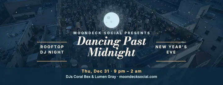 Moondeck rooftop NYE DJ night cover template
