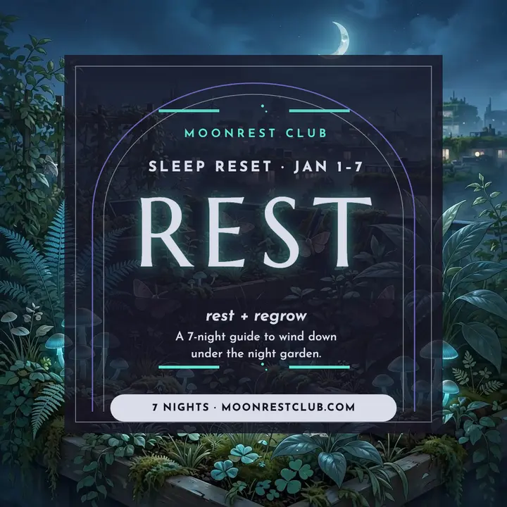 Moonrest Club sleep reset moonlit post template