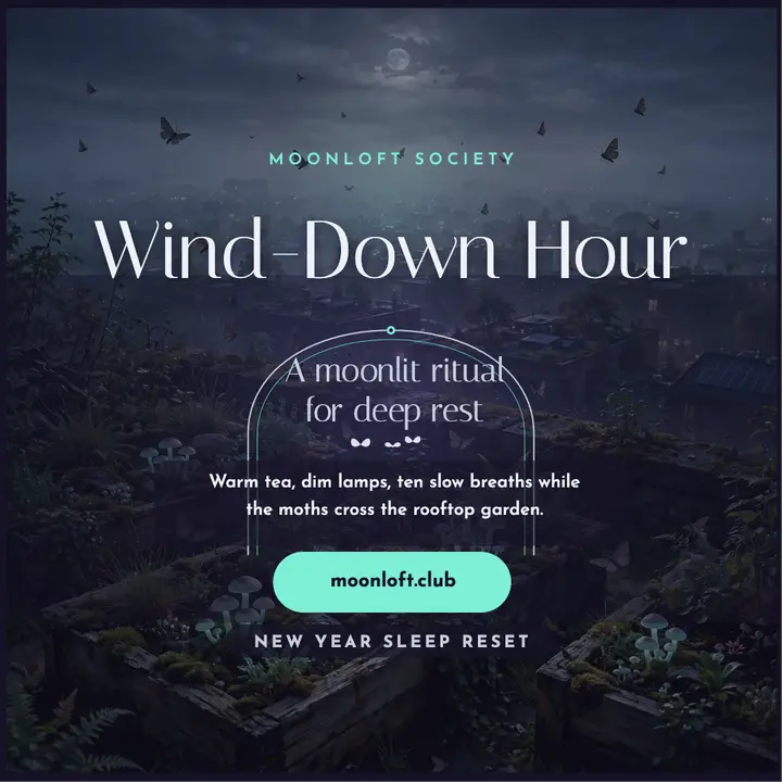 Moonloft Society wind-down hour post template