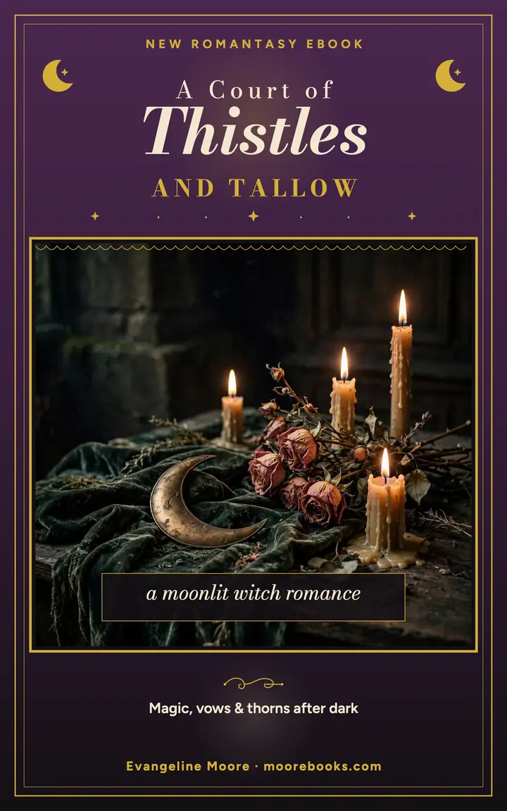 Moonlit witch romance ebook cover template