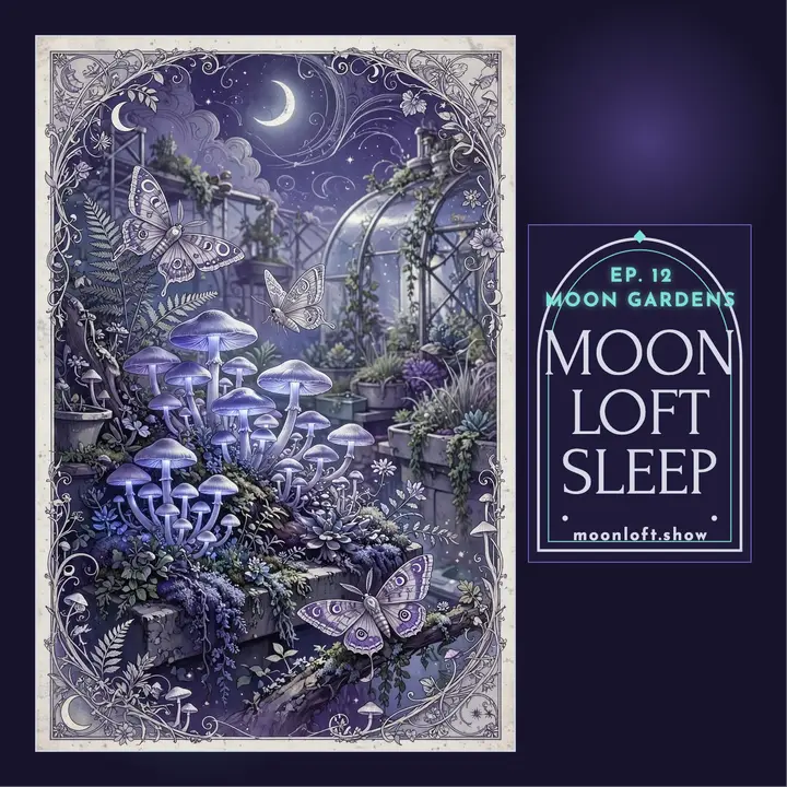 Moonloft Sleep moon gardens podcast cover template