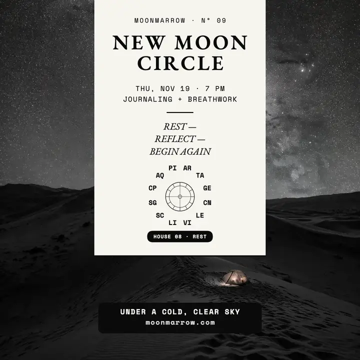 Moonmarrow new moon circle post: new moon circle post template