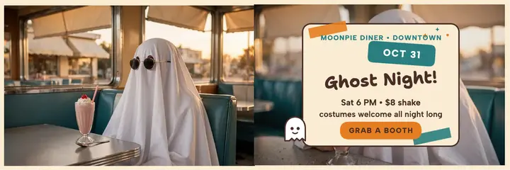 Moonpie Ghost Night Halloween header template